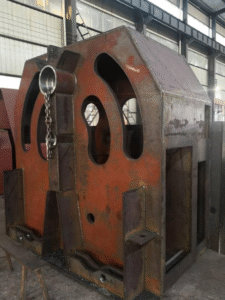 Frame-type heavy-duty welding machine bed